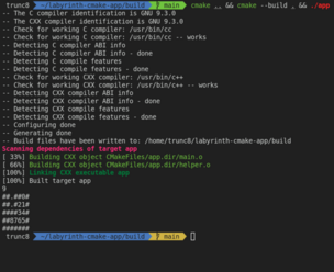 Labyrinth CMake app
